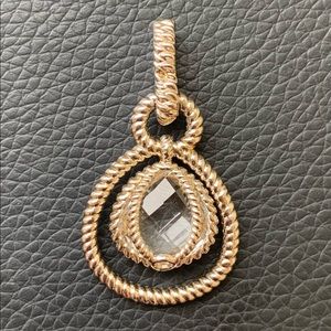 Authentic Atelier by Anthony Nak SS Pendant with Natural Clear Quartz